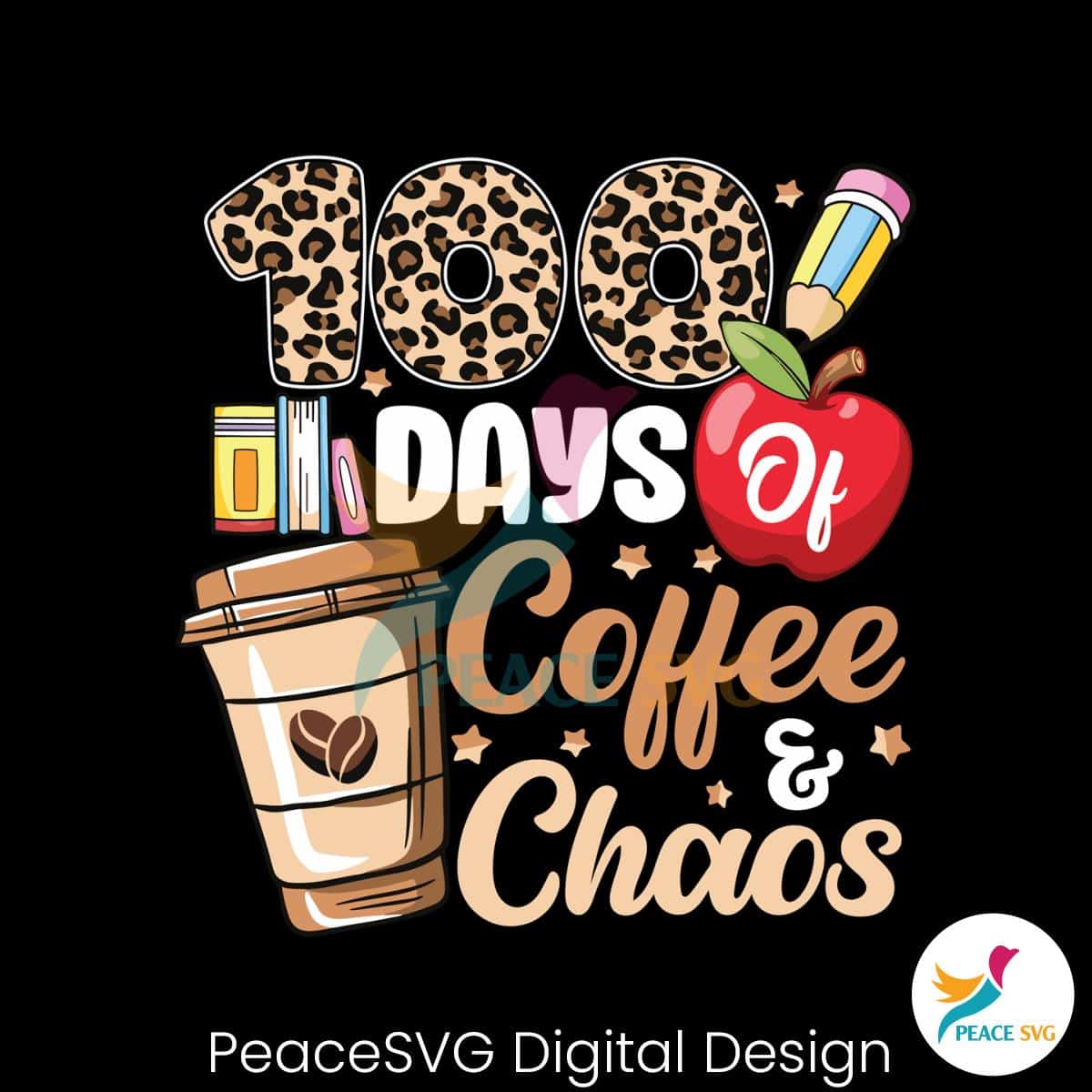 retro-100-days-of-coffee-and-chaos-svg