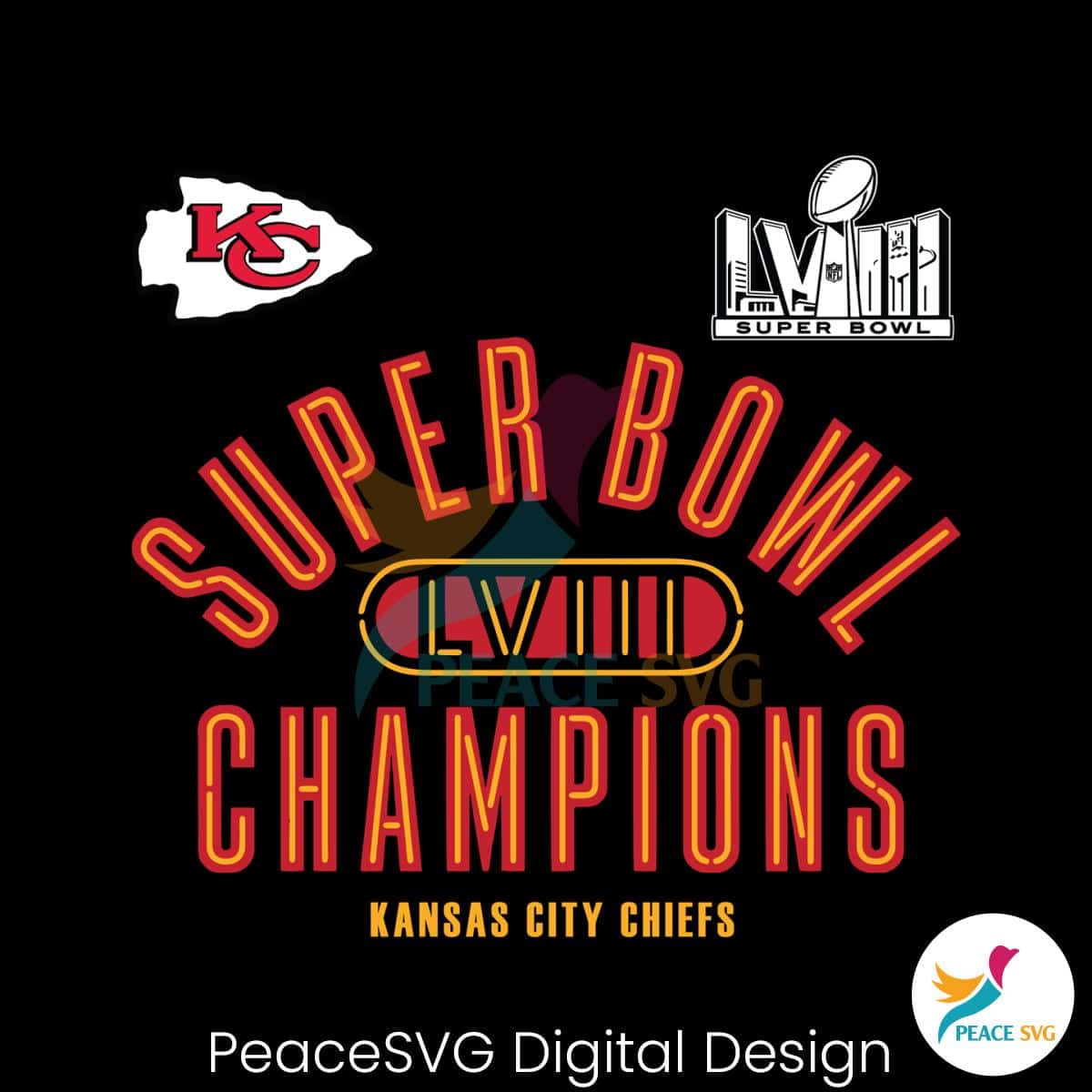 NFL Kansas City Chiefs Super Bowl LVIII Champions SVG » PeaceSVG