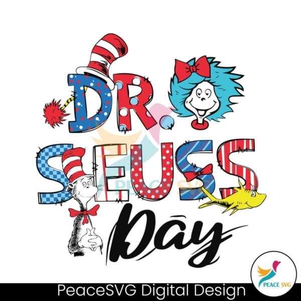 Funny Dr Seuss Day Characters SVG » PeaceSVG