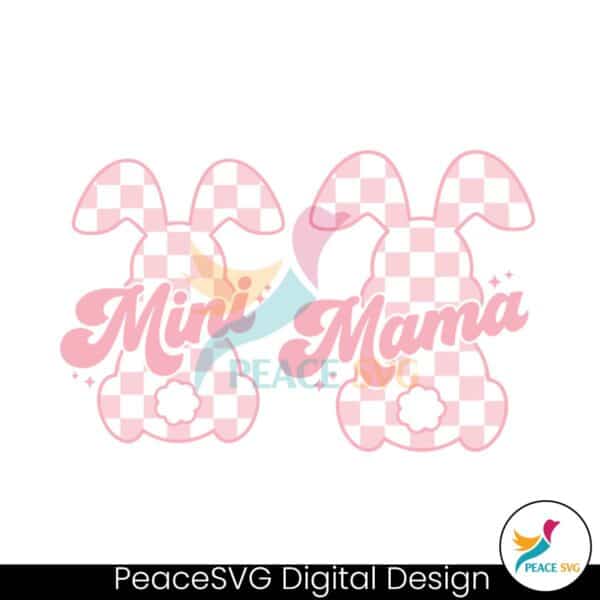 mama-mini-checkered-bunny-svg