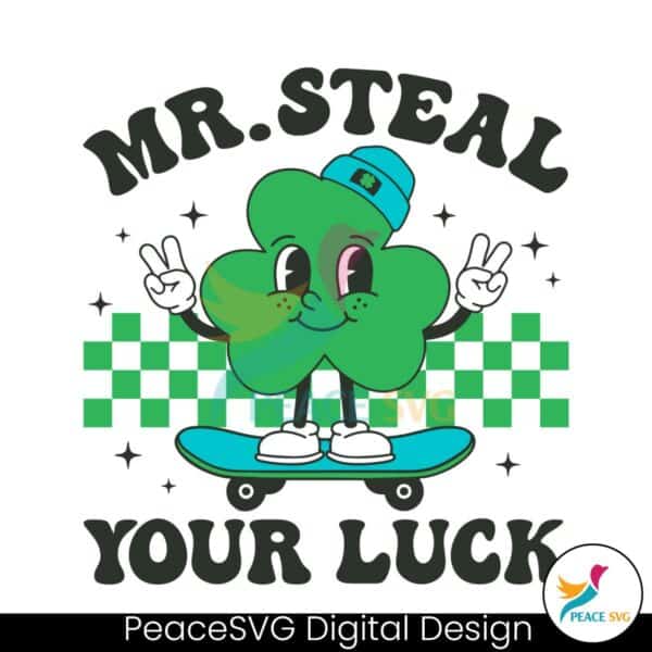 mr-steal-your-luck-shamrock-skateboard-svg