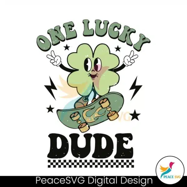 one-lucky-dude-shamrock-svg