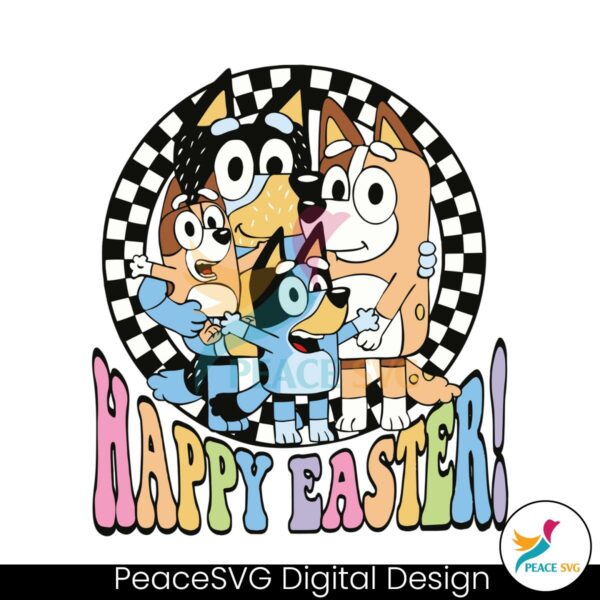 bluey-family-happy-easter-svg