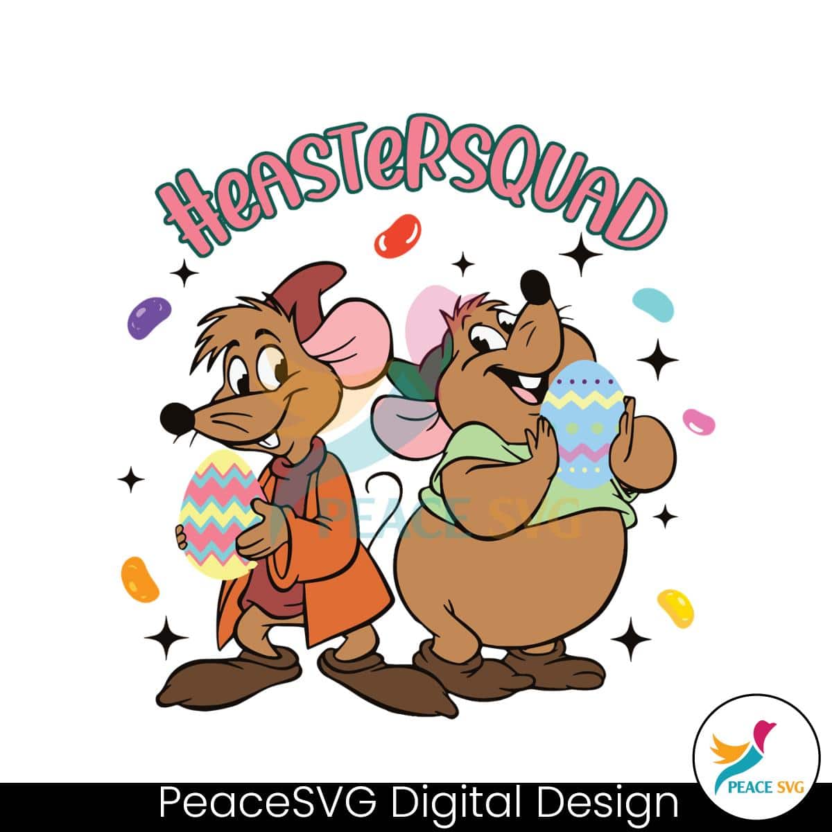 Disney Easter Squad Cinderella Jaq Gus Gus SVG » PeaceSVG