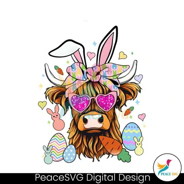 funny-highland-cow-easter-day-png