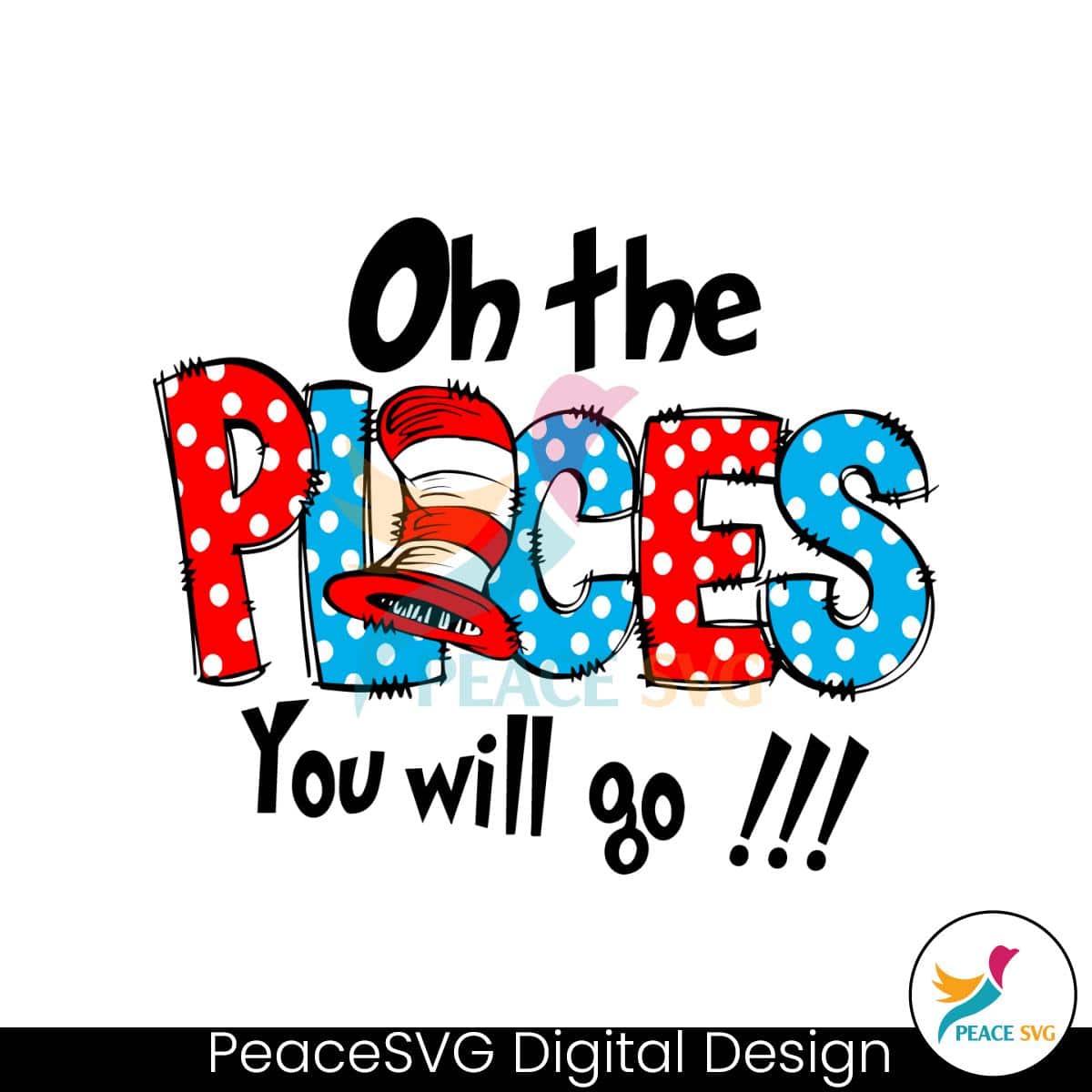 Retro Oh The Places You Will Go Dr Seuss SVG » PeaceSVG