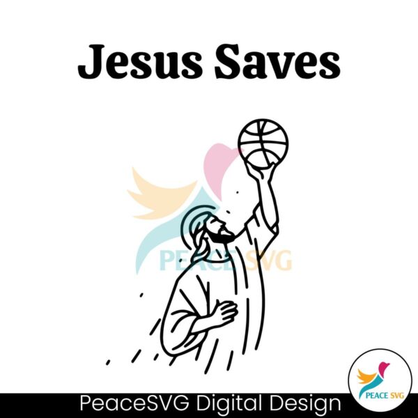 retrojesus-saves-playing-basketball-svg