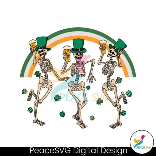 st-patricks-skeleton-drinking-svg