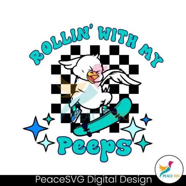 rollin-with-my-peeps-funny-easter-svg