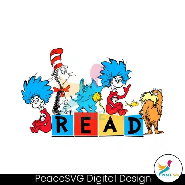 retro-read-dr-seuss-characters-svg