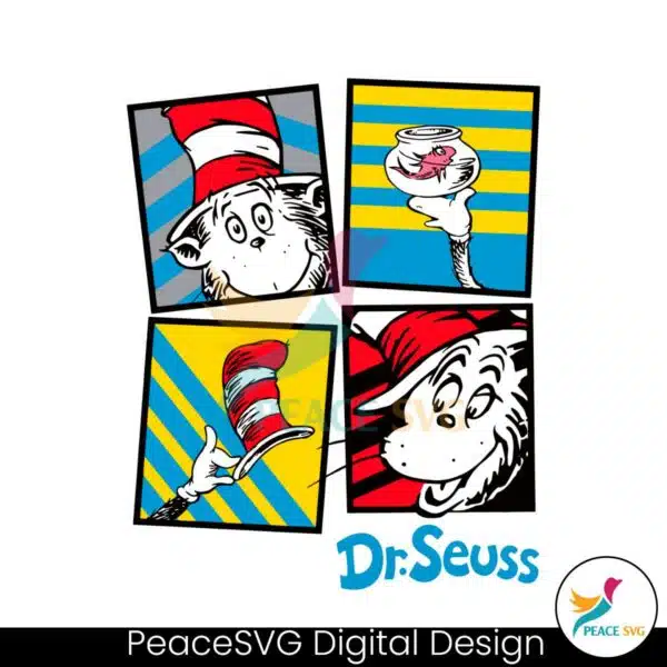 retro-dr-seuss-one-cat-in-the-hat-fish-two-fish-svg