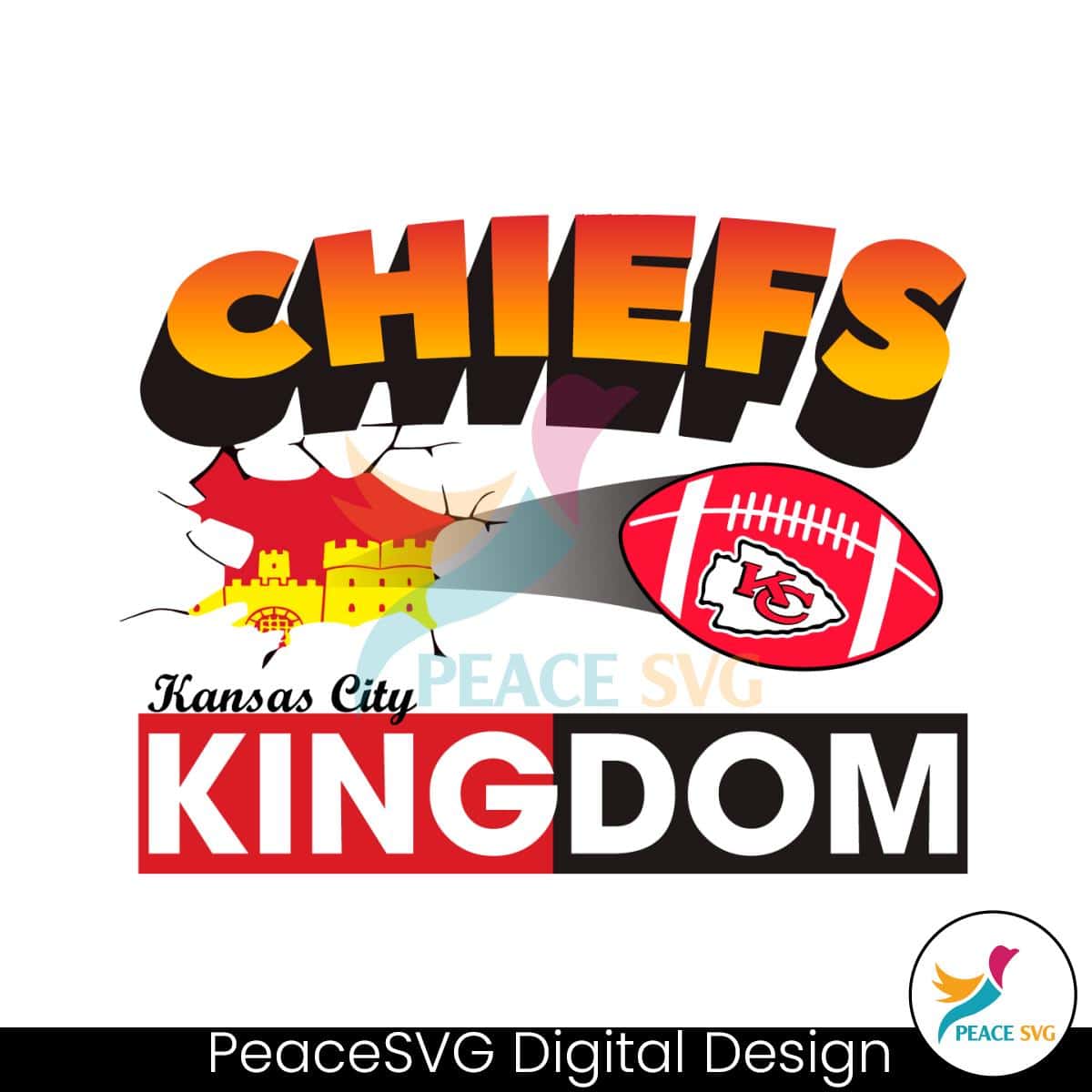 Chiefs Kansas City Kingdom Football SVG » PeaceSVG