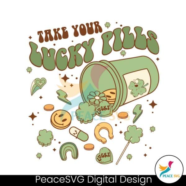 take-your-lucky-pills-shamrock-svg