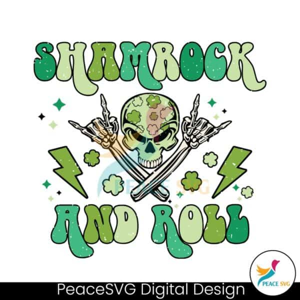 shamrock-and-roll-funny-skull-svg