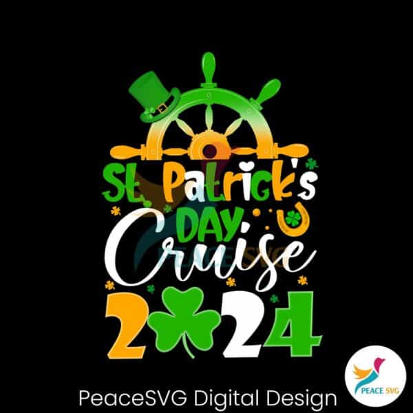 retro-st-patricks-day-cruise-2024-lucky-shamrock-png