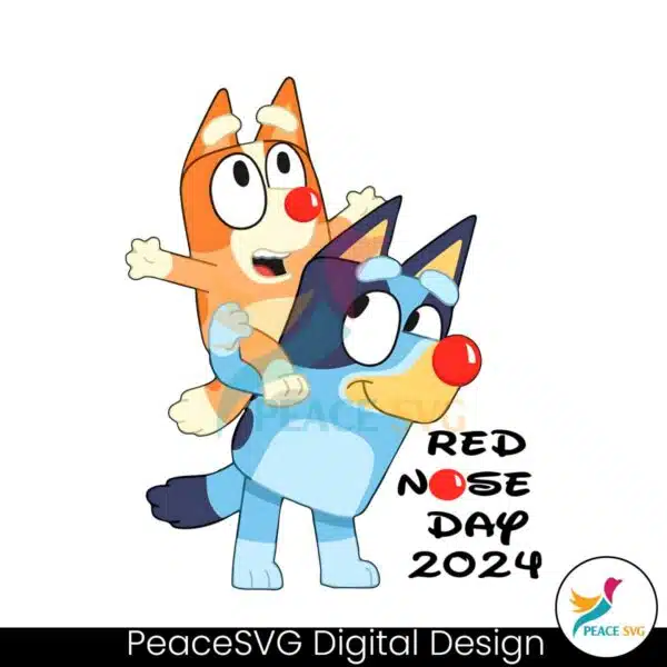 red-nose-day-2024-funny-cartoon-bluey-bingo-png