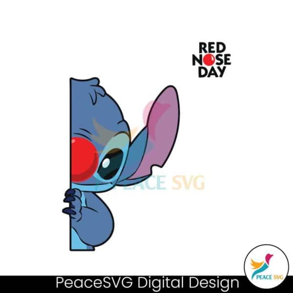 cute-red-nose-day-peeking-stitch-svg