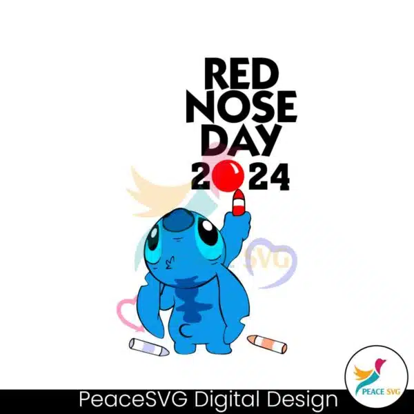 red-nose-day-2024-cute-stitch-svg
