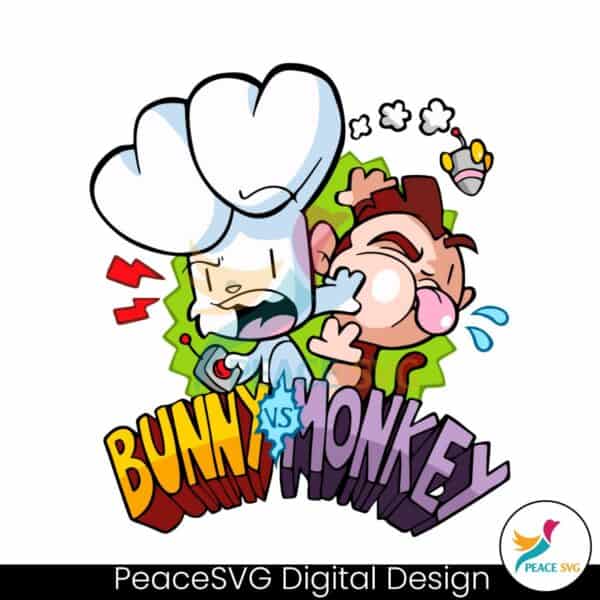 funny-bunny-vs-monkey-book-story-svg