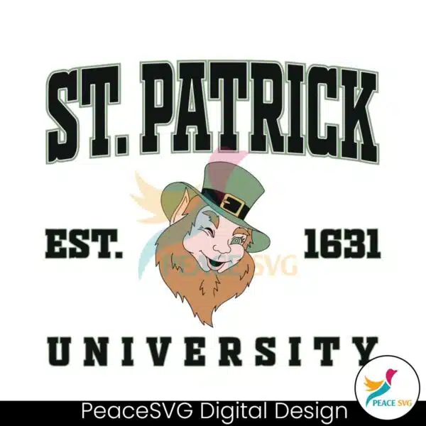 leprechaun-st-patricks-university-est-1631-svg