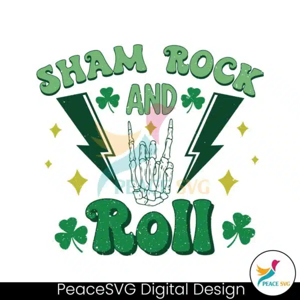 st-patricks-day-sham-rock-and-roll-skeleton-svg