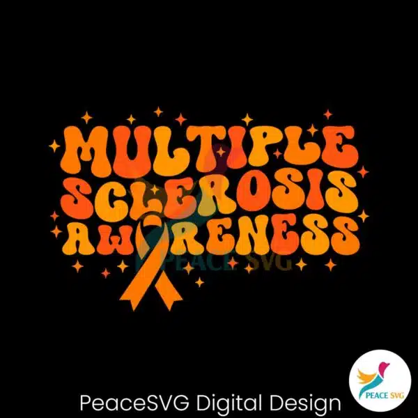 multiple-sclerosis-awareness-orange-ribbon-svg