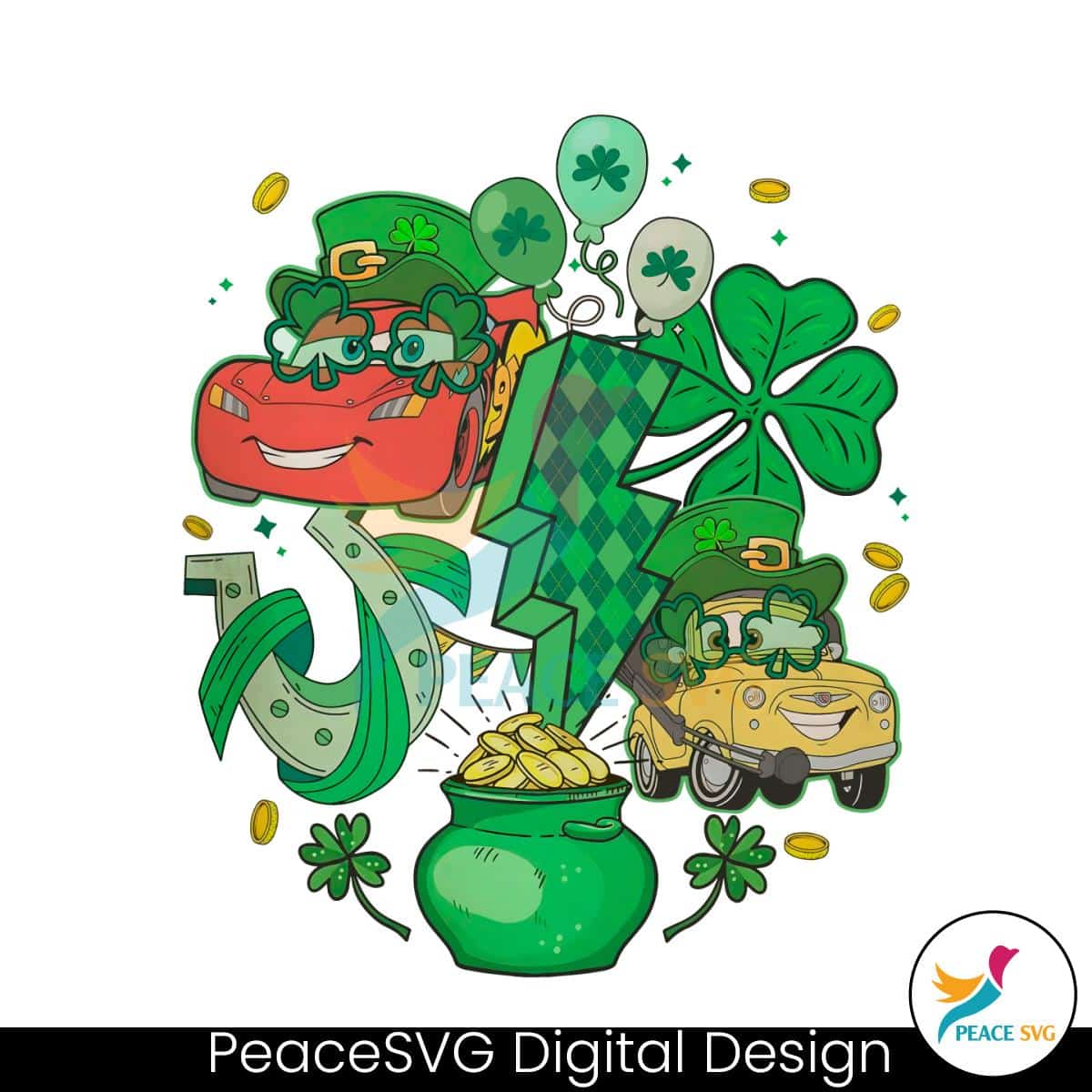 retro-cars-st-patrick-day-lightning-mcqueen-png