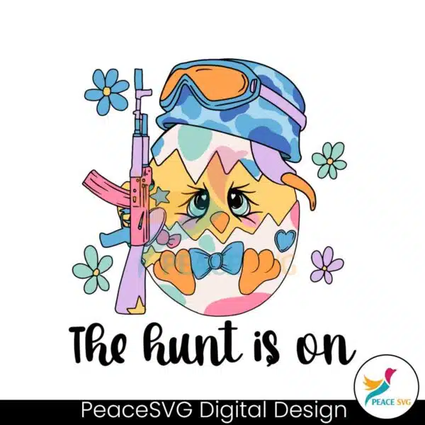 the-hunt-is-on-hunter-chick-easter-svg