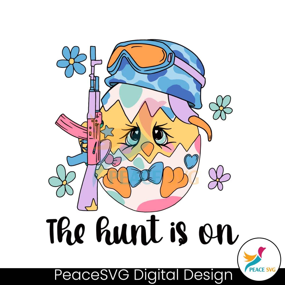 the-hunt-is-on-hunter-chick-easter-svg