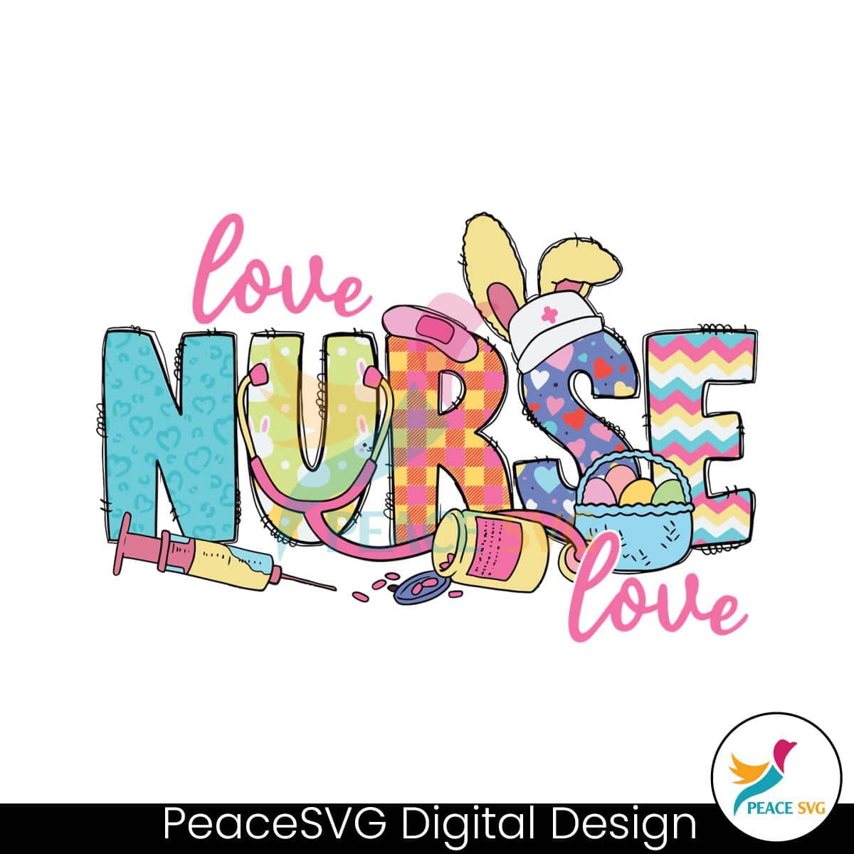 retro-love-nurse-easter-bunny-svg