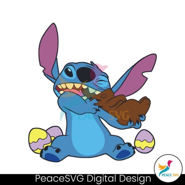 stitch-eats-chocolate-bunny-easter-svg