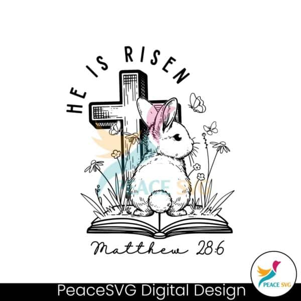 he-is-risen-matthew-bunny-cross-svg