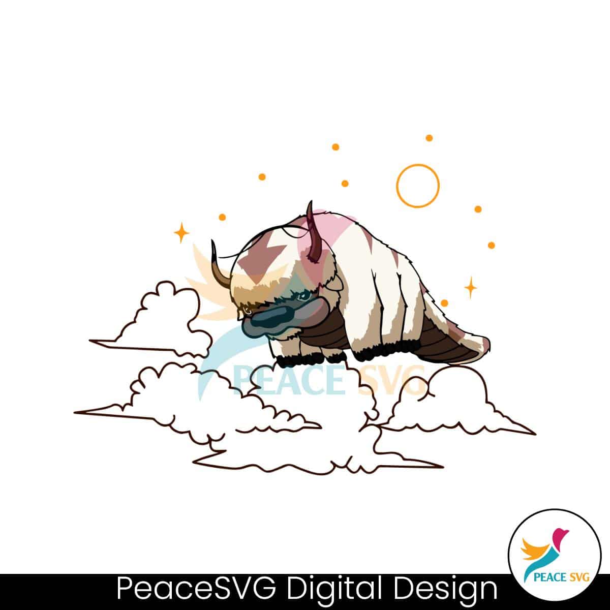 Appa Sky Bison Avatar The Last Airbender SVG Files for Cricut » PeaceSVG