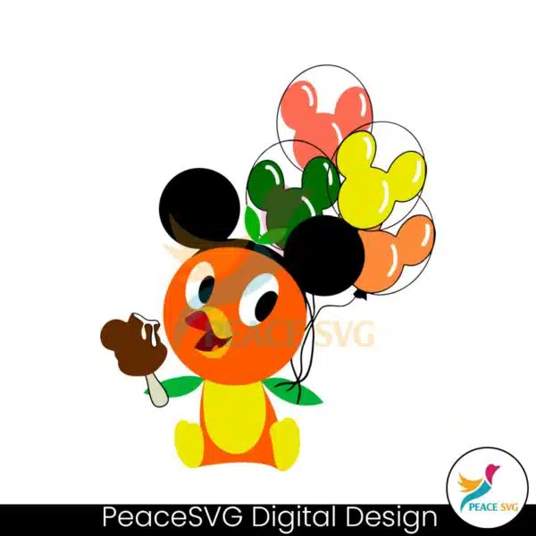 disney-orange-bird-balloons-with-mickey-hat-svg