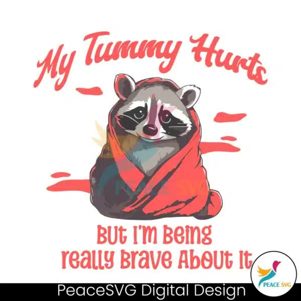 my-tummy-hurts-raccoon-meme-svg