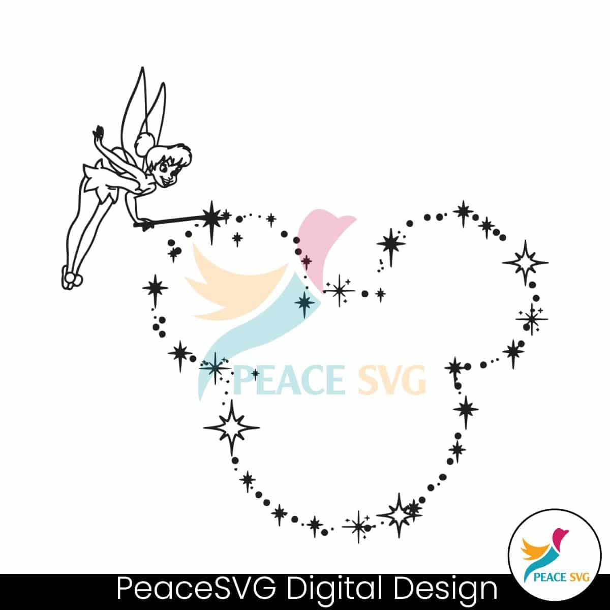 Disney Tinkerbell Mickey Mouse Head SVG » PeaceSVG