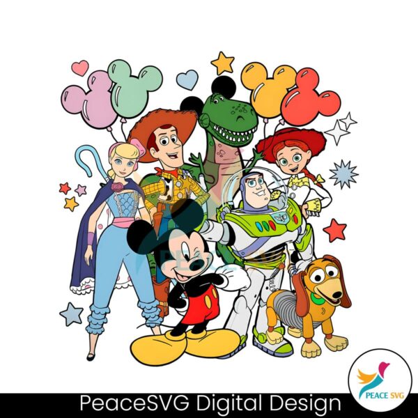 Disney Mickey And Toy Story Characters PNG » PeaceSVG