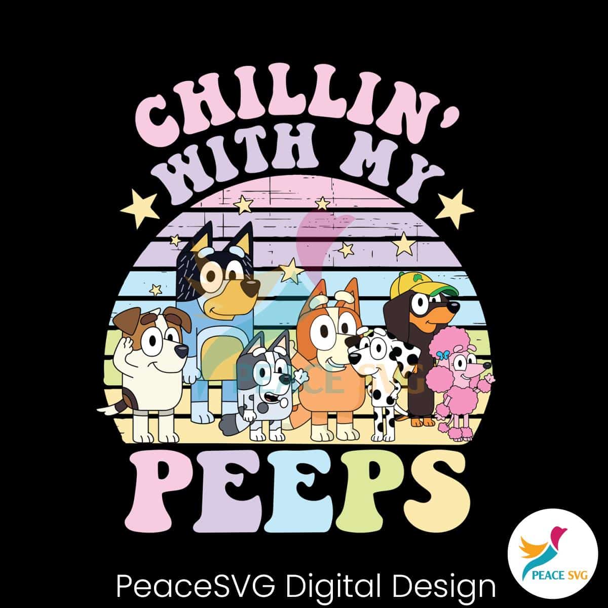 bluey-family-chillin-with-my-peeps-svg
