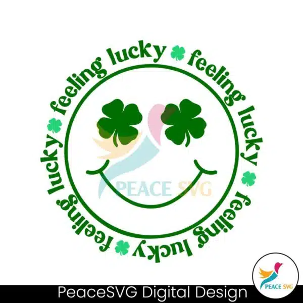 feeling-lucky-smiley-face-shamrock-svg