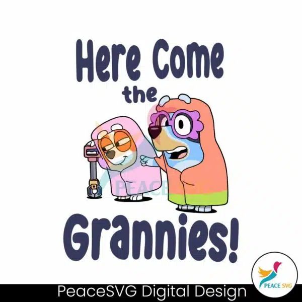 funny-here-come-the-grannies-bluey-character-svg