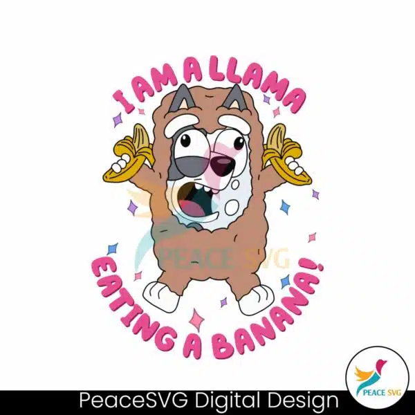 bluey-trixie-heeler-i-am-a-llama-eating-a-banana-svg