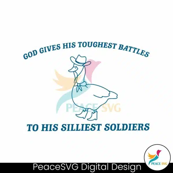 god-gives-his-toughest-battles-meme-svg