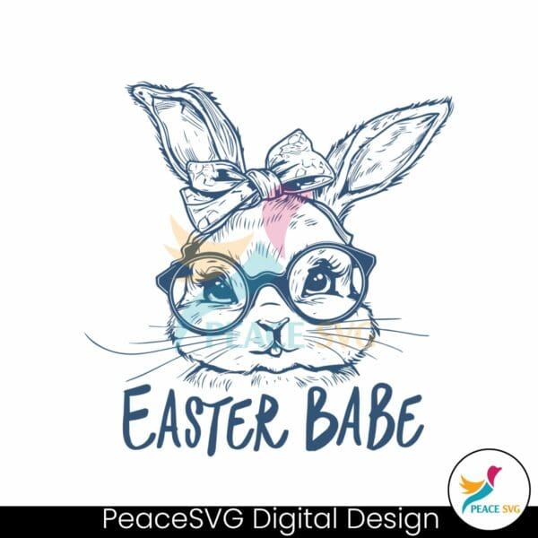 vintage-easter-babe-bunny-face-svg