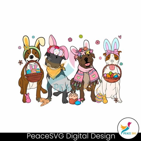 cute-pitbull-bunnies-easter-day-png