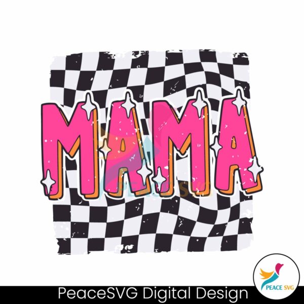 retro-checkered-mama-mom-life-svg