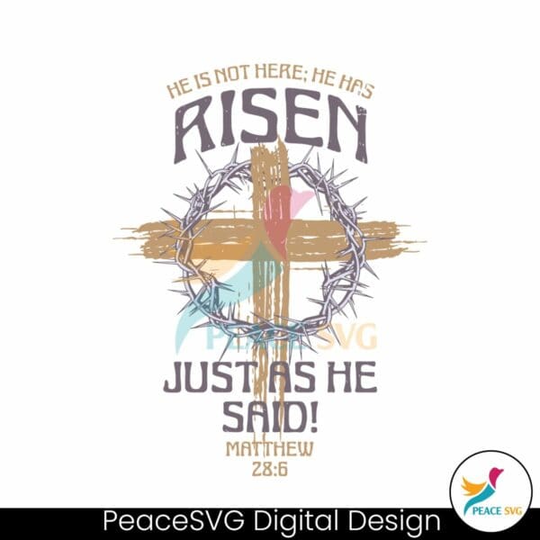 retro-he-is-not-here-he-is-risen-svg