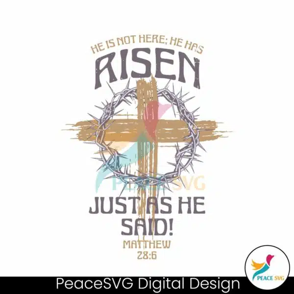 retro-he-is-not-here-he-is-risen-svg