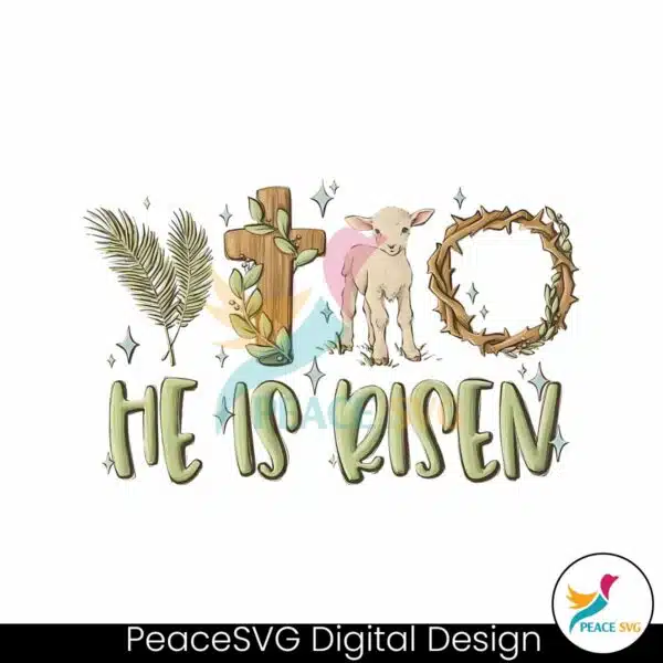christian-he-is-risen-thorn-crown-png