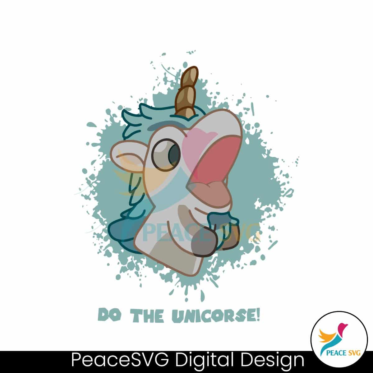 Retro Bluey Do The Unicorse Cartoon SVG » PeaceSVG