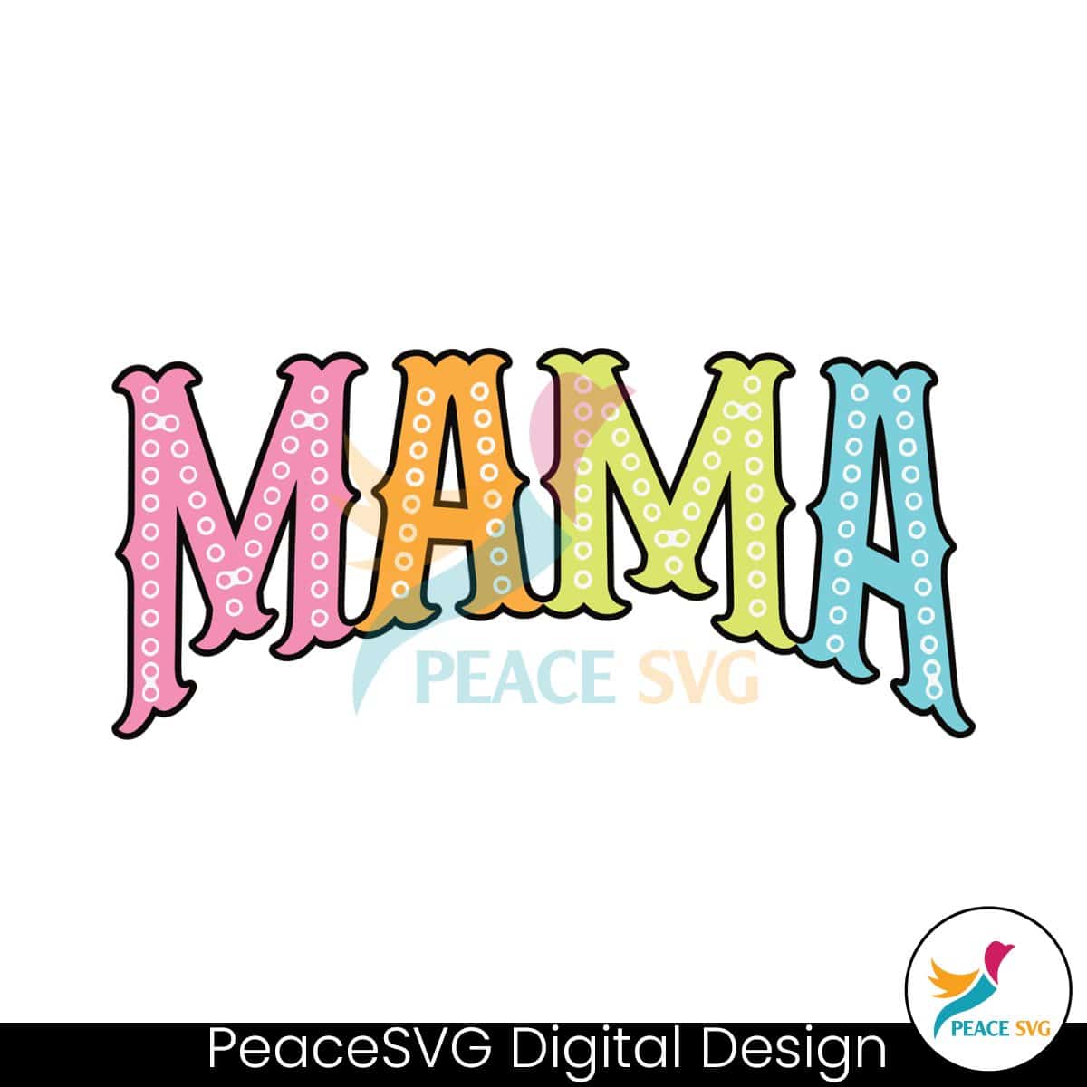 Retro Mama Bright Doodles SVG » PeaceSVG